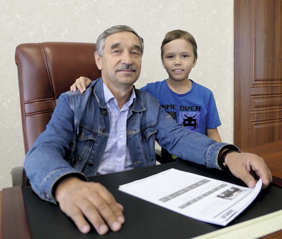 В. Д. Козлов с внуком Никитой 